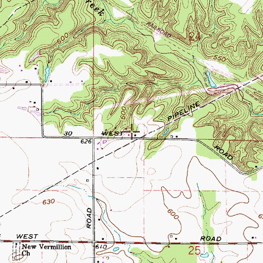 Topographic Map of WPFR-FM (Terra Haute), IN