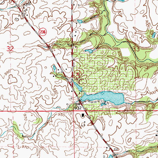 Topographic Map of WGRT-FM (Danville), IN