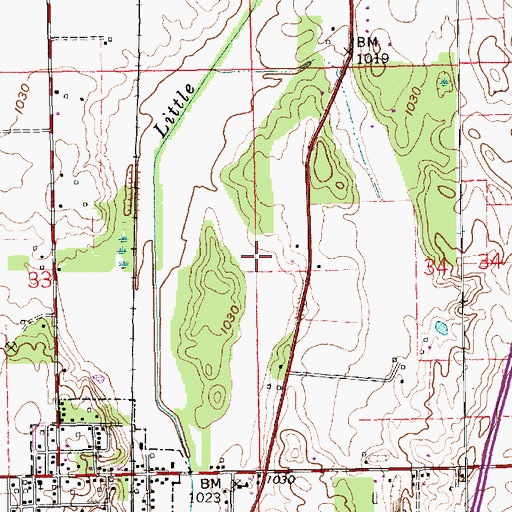 Topographic Map of WMDH-FM (New Castle), IN