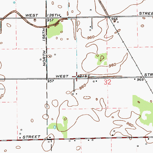 Topographic Map of WNON-FM (Lebanon), IN