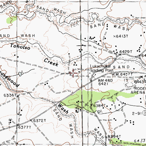 Topographic Map of Lukachukai Post Office, AZ