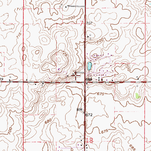 Topographic Map of WJCK-FM (Rensselaer), IN