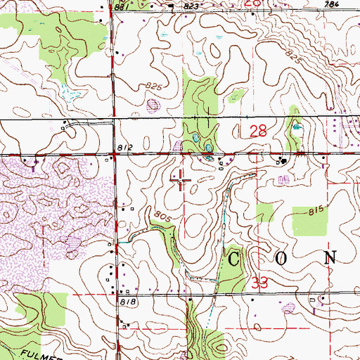 Topographic Map of WFRN-FM (Elkhart), IN