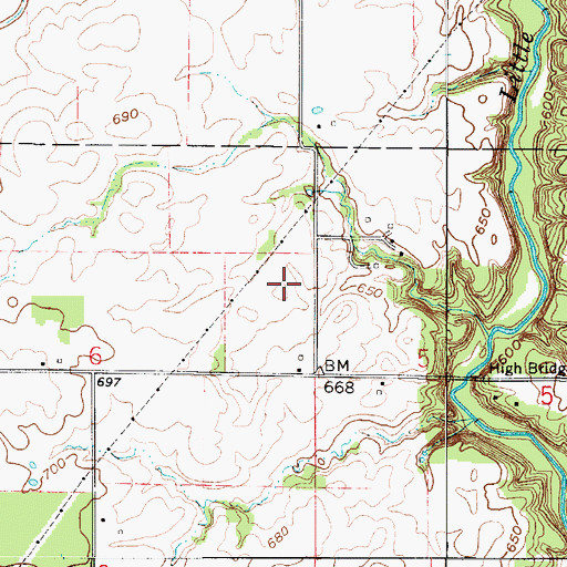 Topographic Map of WAZY-FM (Lafayette), IN