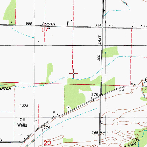 Topographic Map of Blue Pond (historical), IN