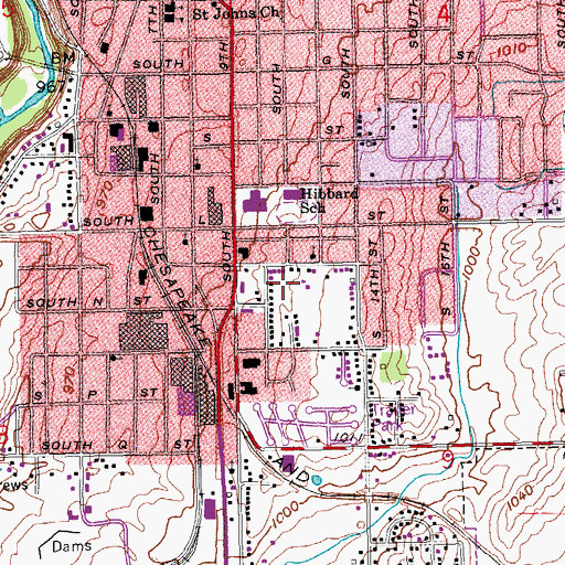 Topographic Map of Greenwood, IN