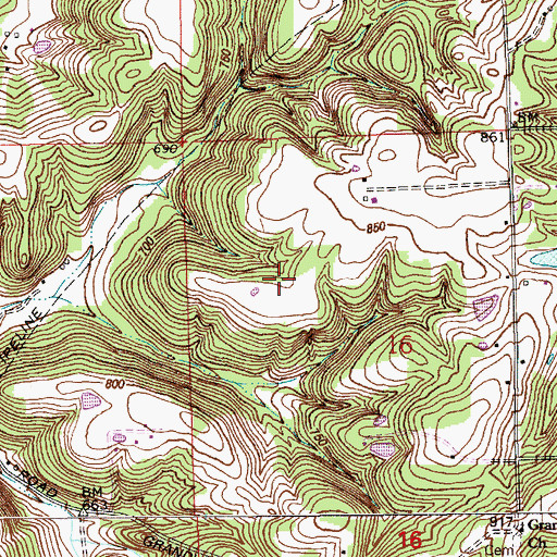 Topographic Map of Stratford (historical), IN