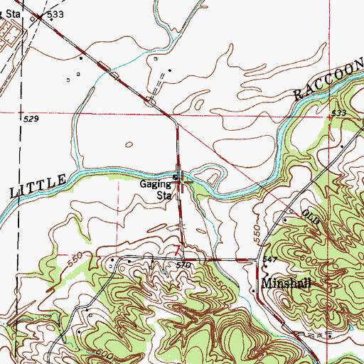 Topographic Map of Hopper Branch, IN