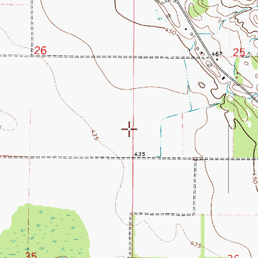 Topographic Map of Turman Prairie, IN