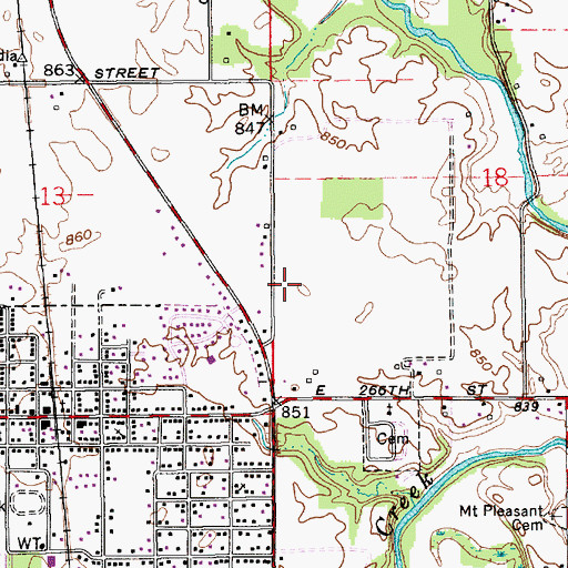 Topographic Map of Heinzman Airport (historical), IN