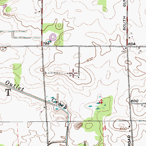 Topographic Map of Scott Field, IN