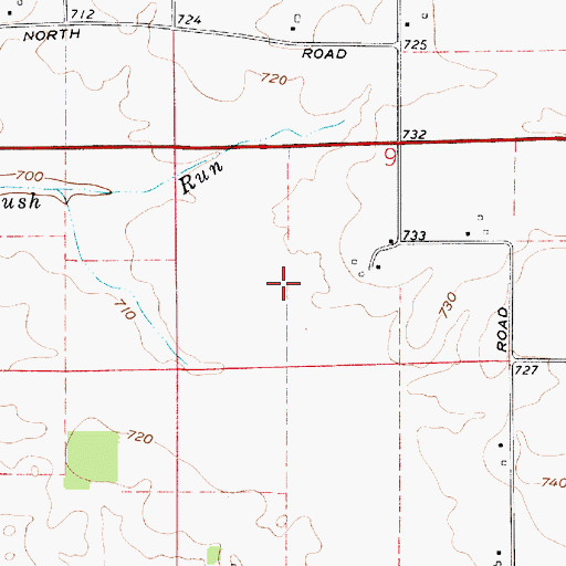 Topographic Map of North Brothers Airport (historical), IN
