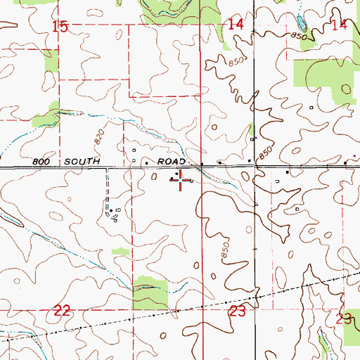 Topographic Map of Cooper Airport, IN