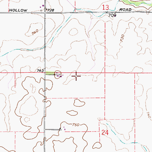 Topographic Map of Dalton Airport (historical), IN