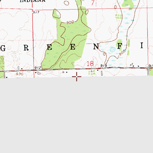 Topographic Map of Blair Airport (historical), IN