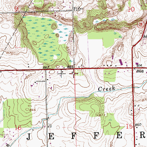 Topographic Map of Hatfield Airport, IN