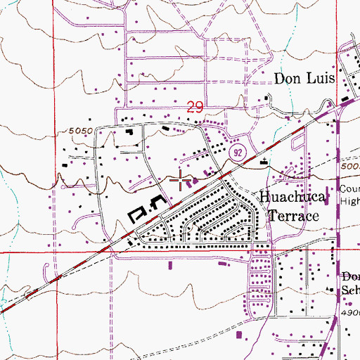 Topographic Map of Bisbee Post Office, AZ