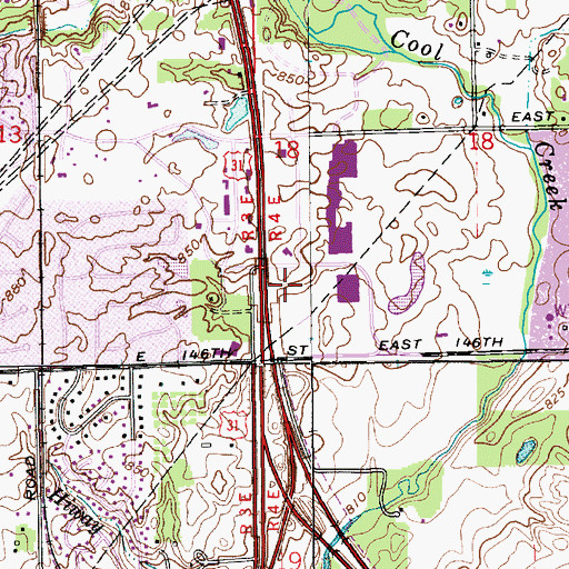 Topographic Map of Helicopter Airways of Indiana (historical), IN
