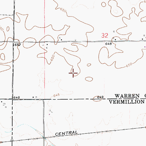 Topographic Map of Meade Airport (historical), IN