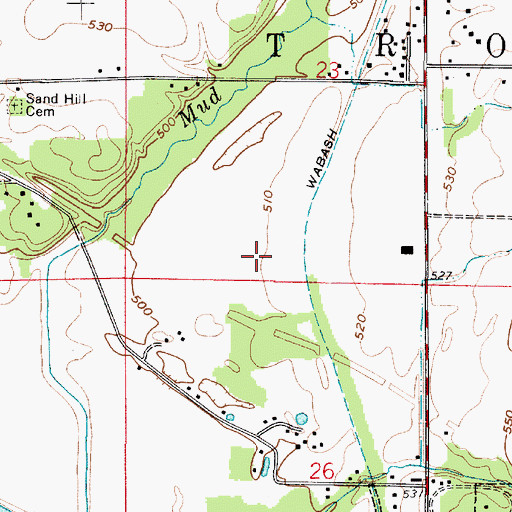Topographic Map of Fulton Field (historical), IN