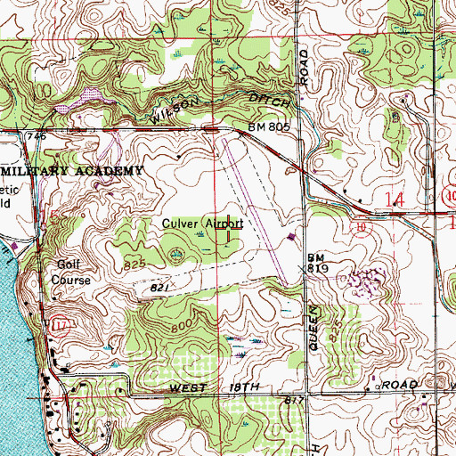 Topographic Map of Fleet Field (historical), IN
