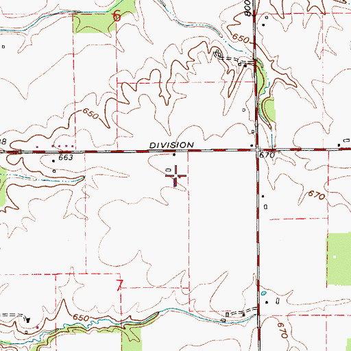 Topographic Map of Delphi Municipal Airport, IN