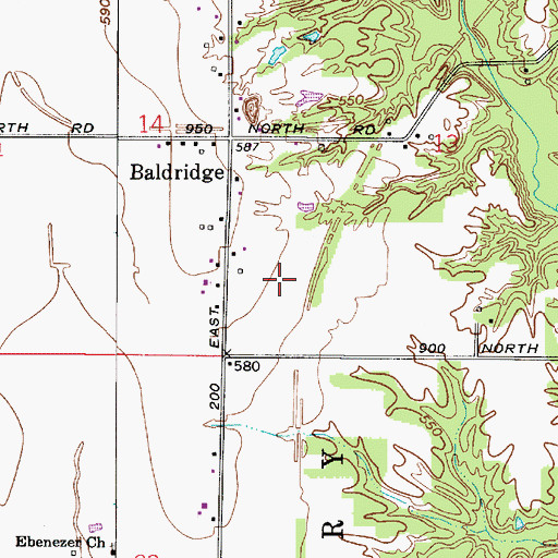 Topographic Map of Austin Air Ads Airport (historical), IN