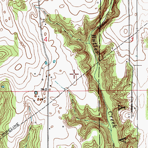 Topographic Map of Shenandoah Flying Field, IN
