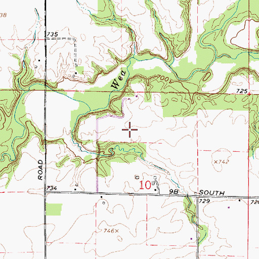 Topographic Map of Timber House Airport, IN