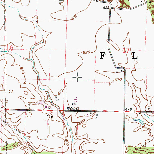 Topographic Map of Heaton Private Airport (historical), IN