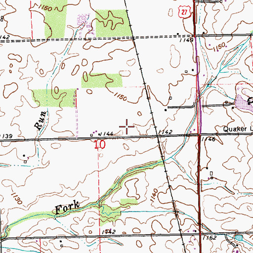 Topographic Map of Pulley Airport (historical), IN