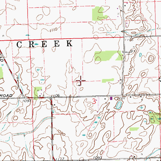 Topographic Map of Starkey's Airport, IN