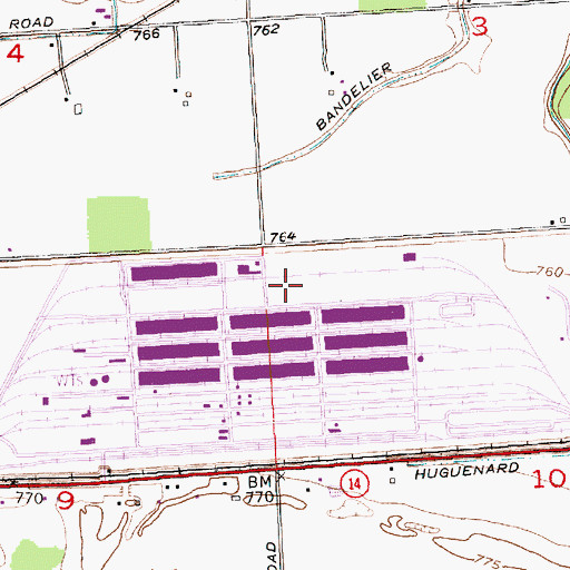 Topographic Map of Casad Industrial Park Airport, IN