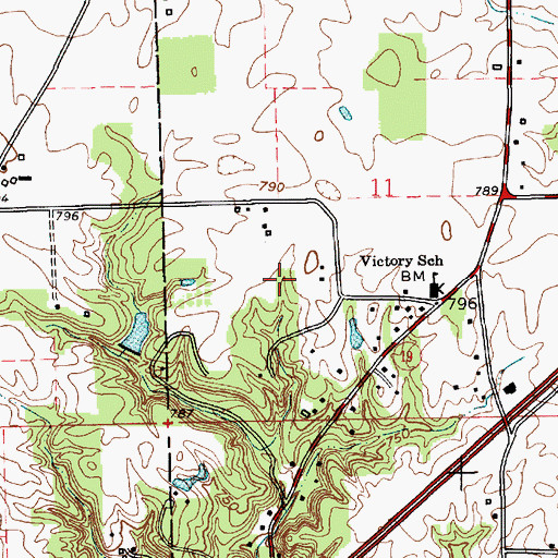 Topographic Map of Benner Field (historical), IN