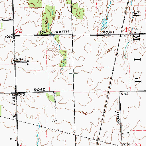 Topographic Map of Windy P Ridge Airport (historical), IN