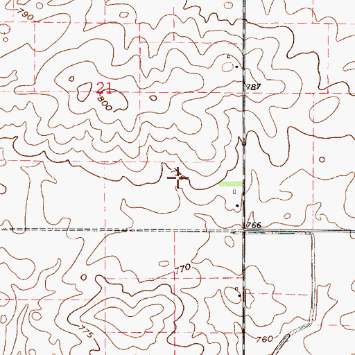 Topographic Map of Wealing Airport (historical), IN
