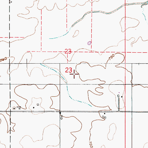 Topographic Map of Grimes Farm Strip (historical), IN