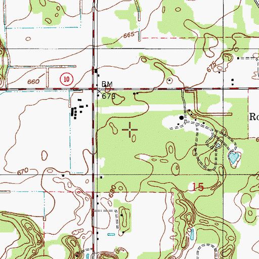 Topographic Map of Dick Drosts Naked City Airport (historical), IN