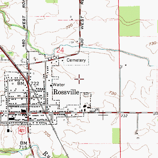 Topographic Map of Gray Field (historical), IN