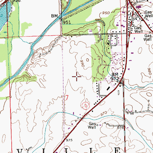 Topographic Map of D and R Airport (historical), IN