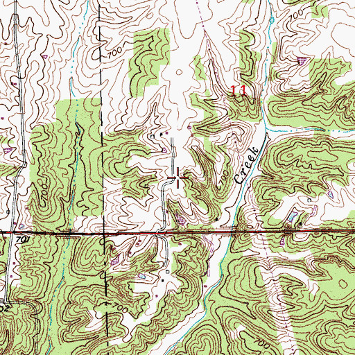 Topographic Map of Wilkerson's Airport, IN