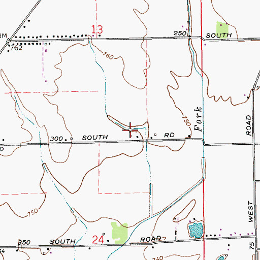 Topographic Map of Pherigo Airport, IN