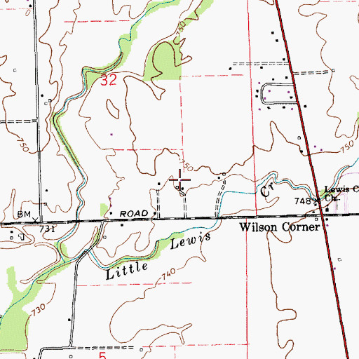 Topographic Map of Siefert Airport, IN