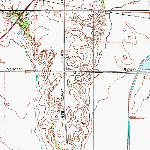 Topographic Map of Wyckoff Airstrip, IN