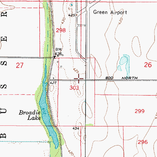 Topographic Map of Vincennes Executive Inn Airport (historical), IN