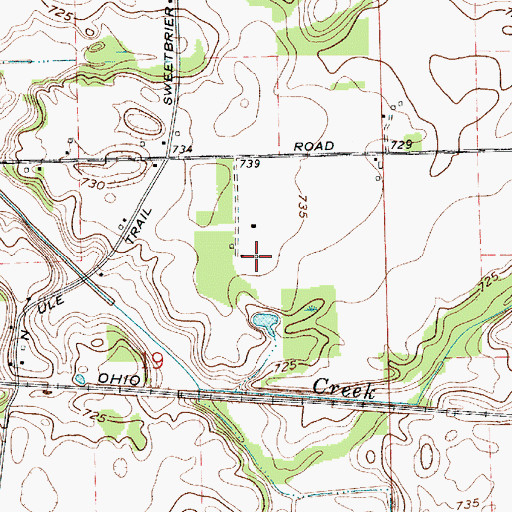 Topographic Map of Stuntz & Hochstetler Pines Airport (historical), IN