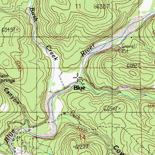 Topographic Map of Blue Post Office, AZ