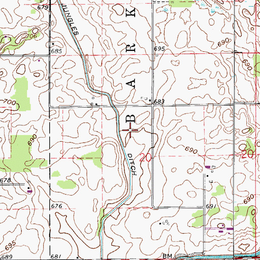 Topographic Map of Haa-guar Shopping Center, IN