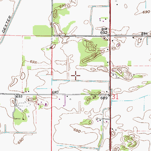 Topographic Map of State Boulevard Plaza, IN
