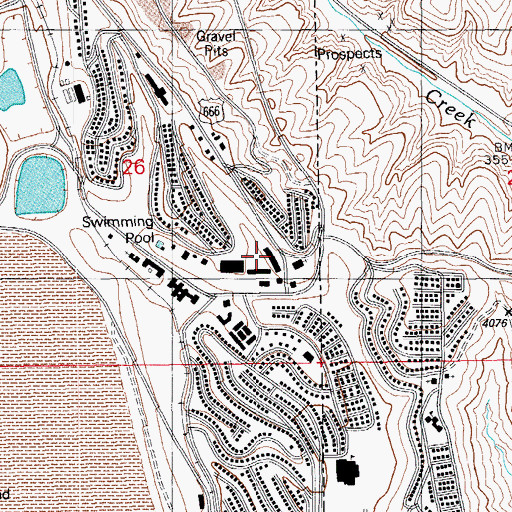 Topographic Map of Morenci Post Office, AZ